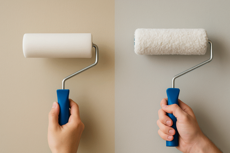 difference between foam and fabric paint roller