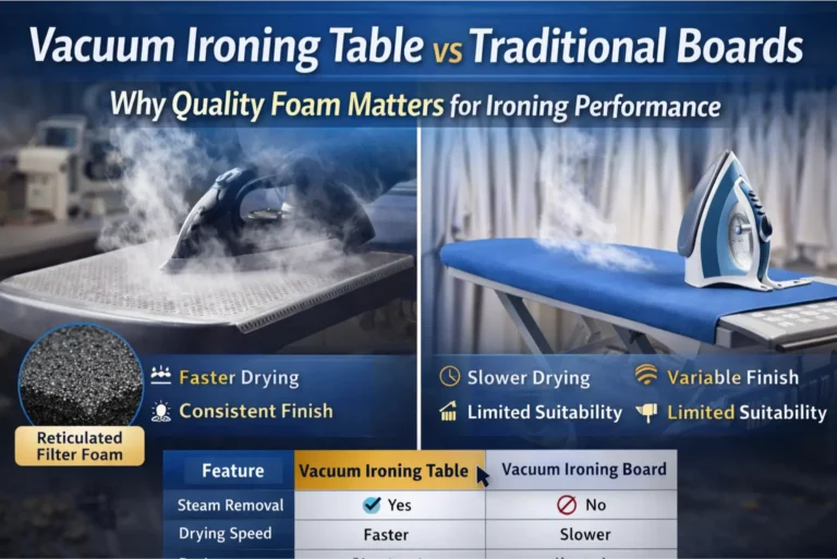 Why quality foam matters for Vacuum ironing table vs traditional board