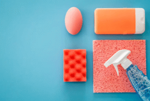 Antibacterial sponges prevents bacterial growth in kitchen