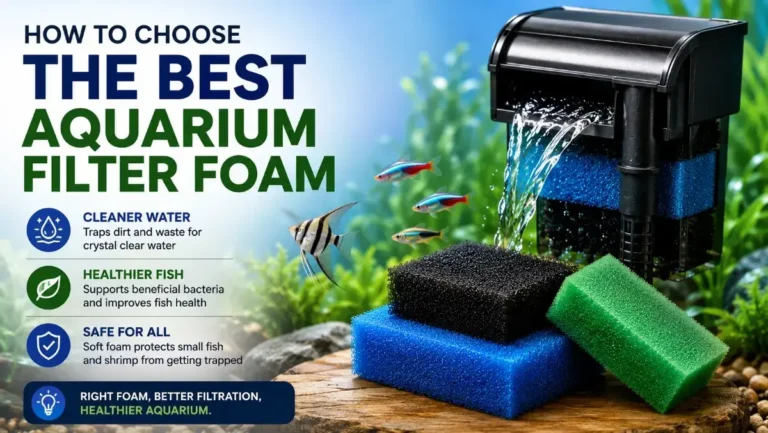 Aquarium filter foam with sponge filter blocks and aquarium filtration system for healthy freshwater fish tanks.